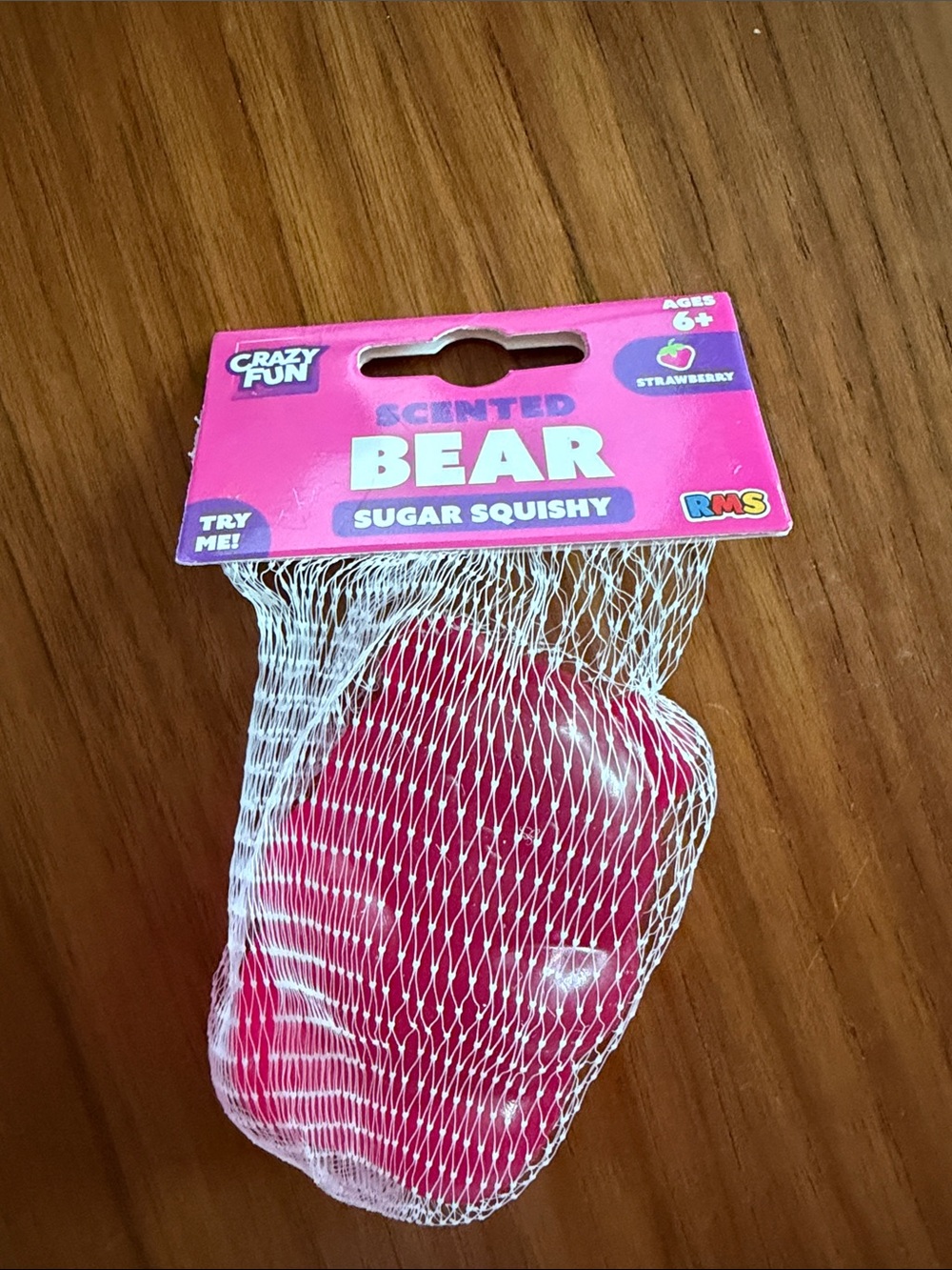 Pink Scented Bear Sugar Squishy - Strawberry